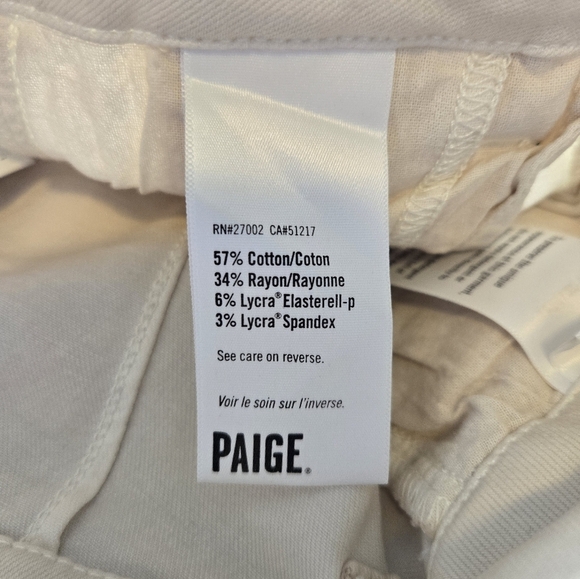 Paige Womens Mayslie Joggers Sz 23x25.5 Quartz Sand Beige Double Button Pleated - Picture 10 of 13